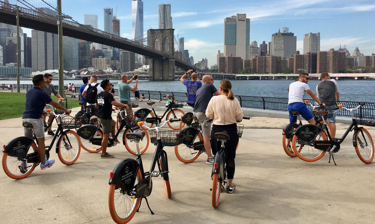 Fancy Apple Bike & Scooter Rentals and Tours at Brooklyn Bridge in Cedarhurst
