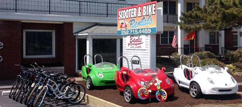 Obx Vapors & Glass scooter & slingshot rentals in Nags Head