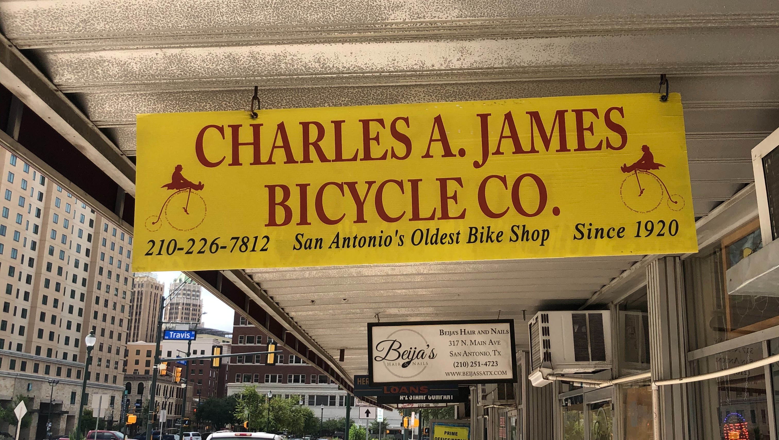 Charles A James Bicycle Shop in Sabinal